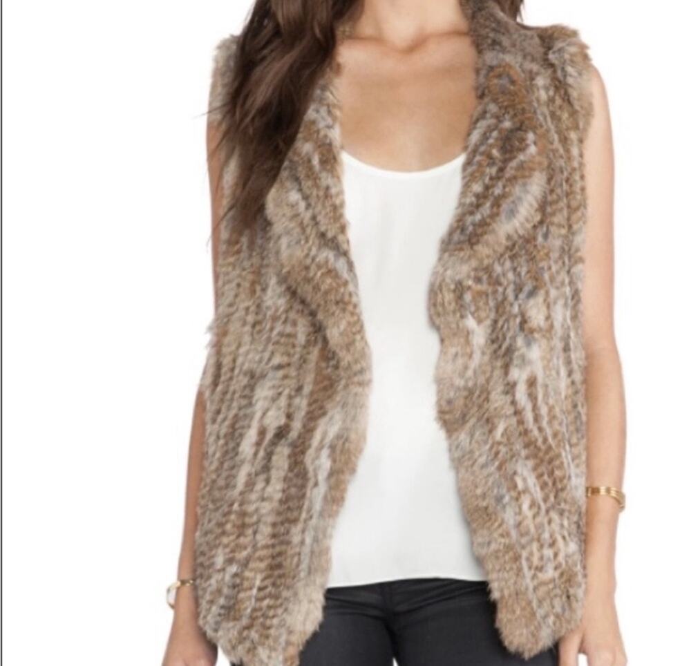 Joie Andoni Rabbit Fur vest